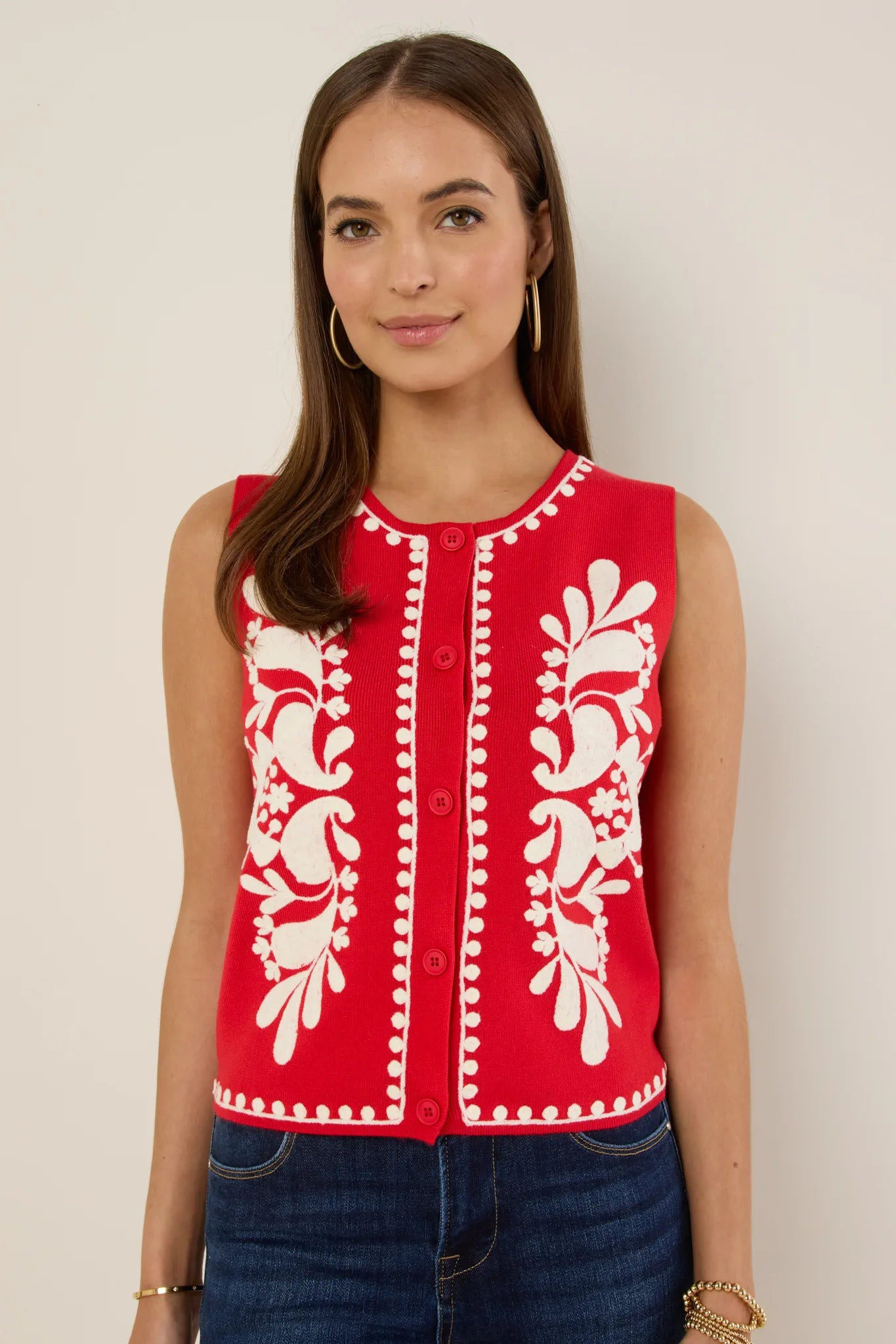 Myra Vest- Red | Avara