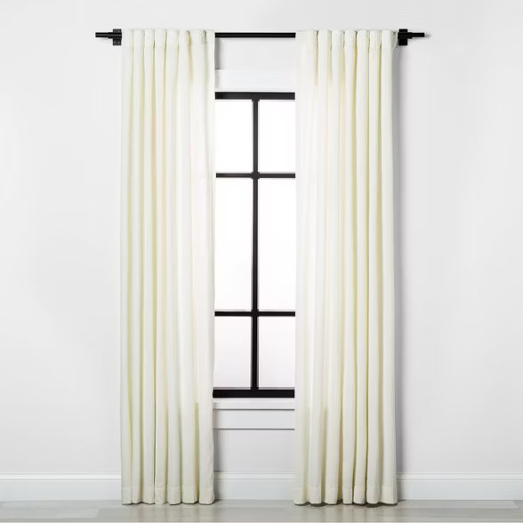 Tonal Texture Curtain Panel Sour Cream - Hearth & Hand™ with Magnolia | Target