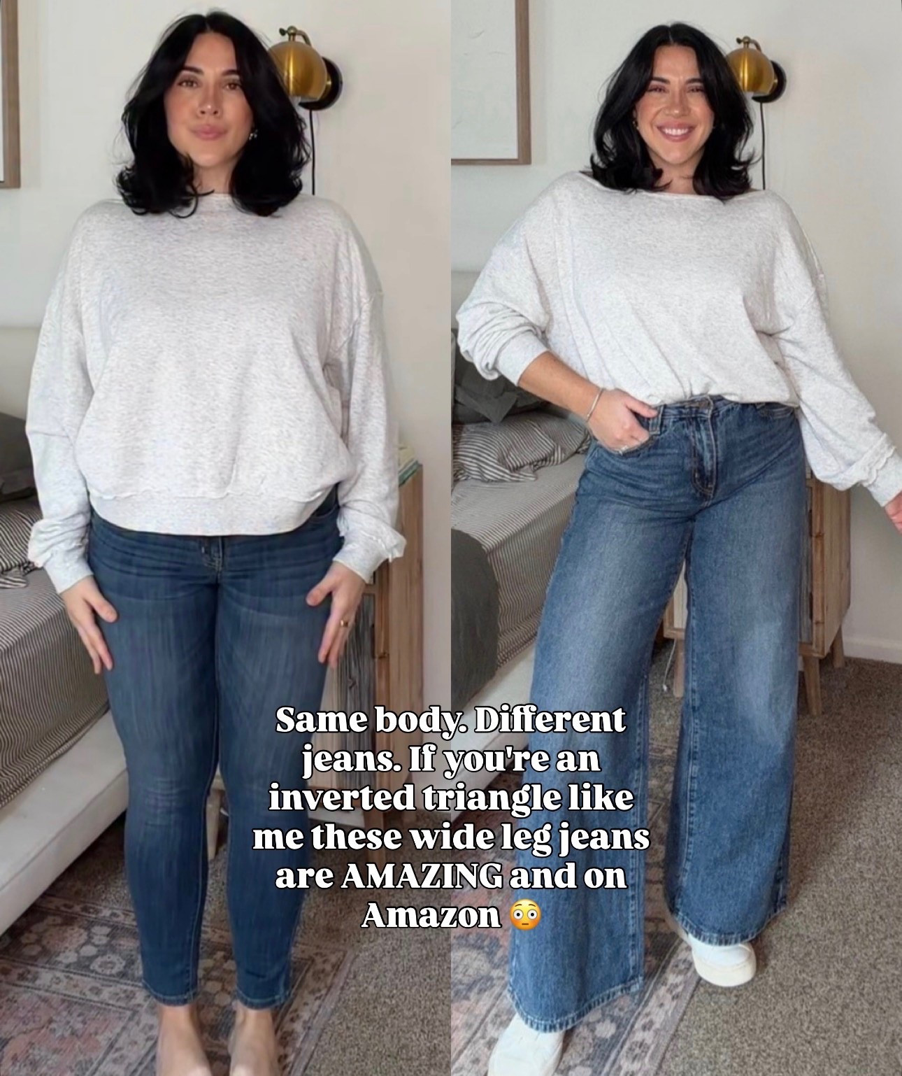 These jeans are incredible! Look at the difference, I look way more proportionate. 

Size 30/10 no stretch 

#LTKMidsize #LTKootd #LTKSaleAlert