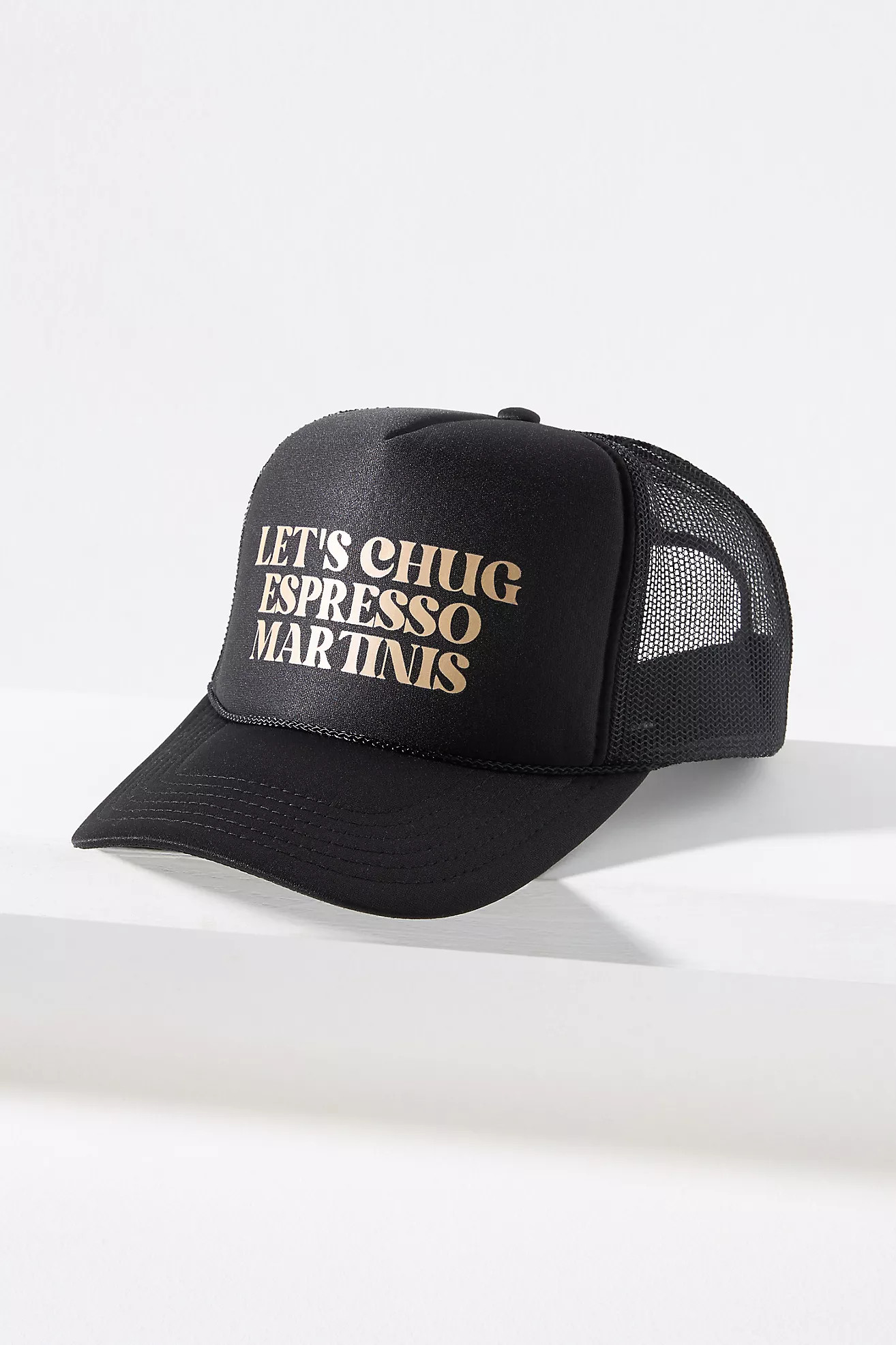 Kenz Kustomz Let's Chug Espresso Martinis Trucker Hat | Anthropologie (US)