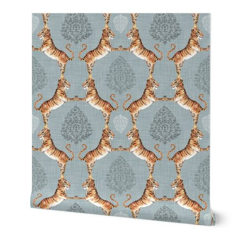 Big Cat Damask (silver) LRG Wallpaper
bynouveau_bohemian
 | Spoonflower