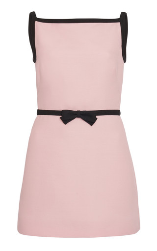 Bow-Detailed Wool-Blend Mini Dress | Moda Operandi (Global)