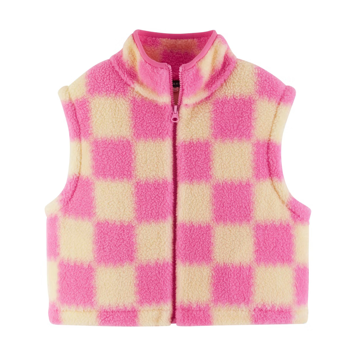 Andy & Evan  Kids  Pink & Cream Faux Shearling Fleece Vest | Target