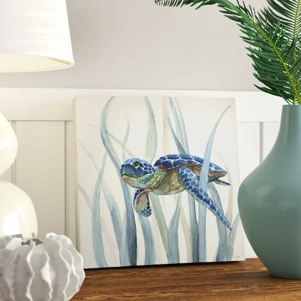 Pei Turtle In Seagrass II - Print on Canvas | Wayfair North America