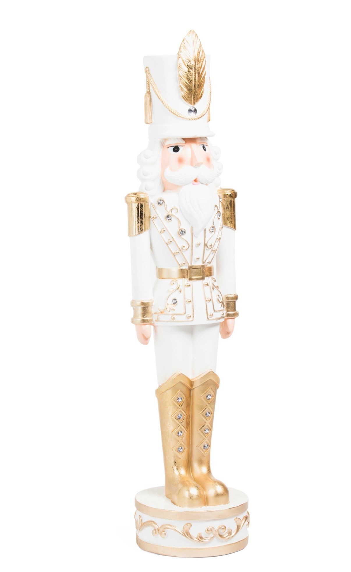 48 inch Outdoor safe gold and white nutcracker! He’s perfect 😍

#LTKSeasonal #LTKHoliday #LTKHome