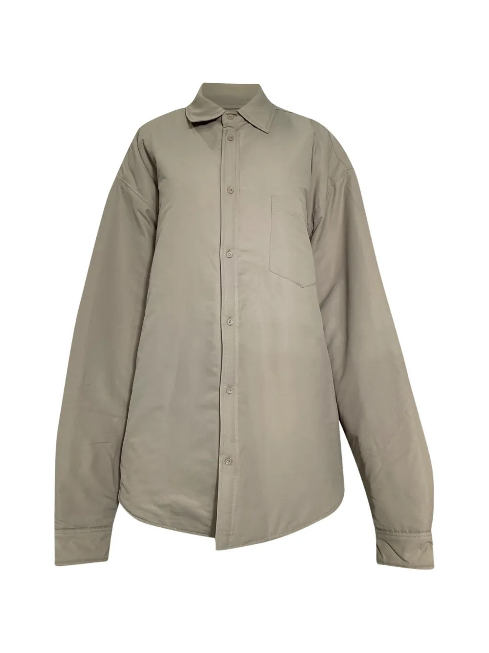 The Frankie Shop padded button-up overshirt - Neutrals | Farfetch Global