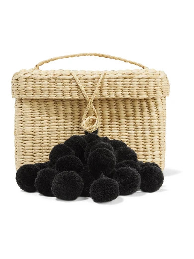 Nannacay - Baby Roge Pompom-embellished Woven Raffia Tote - Beige | NET-A-PORTER (US)