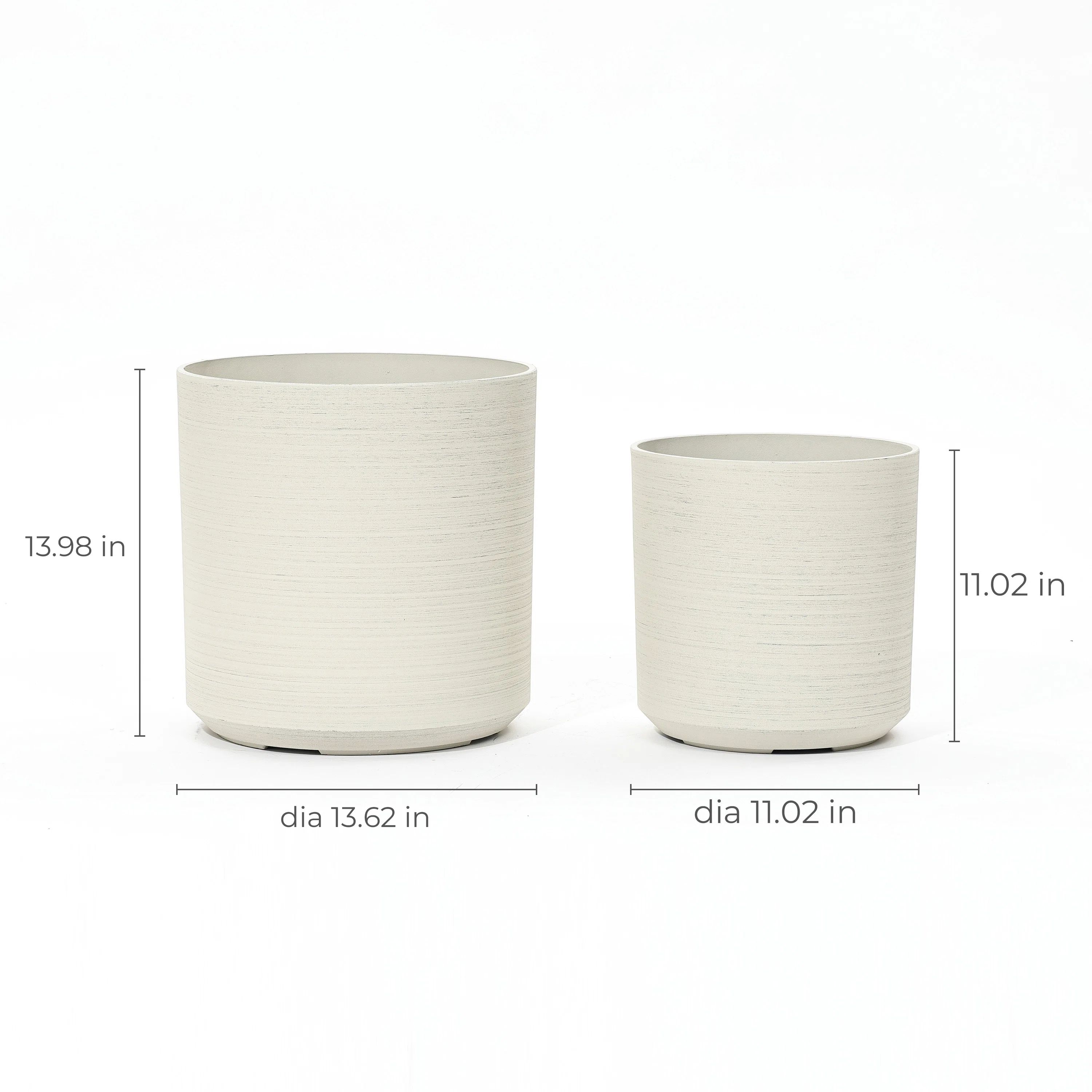 Amilliana 2-Piece Round Plastic Pot Planter Set | Wayfair North America