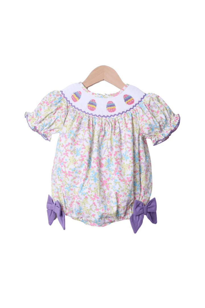Smocked Floral Easter Egg Bubble | The Smocked Flamingo