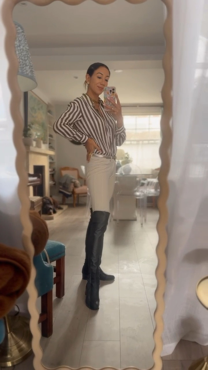 Autumn outfit of the day 🤎

Stripe shirt, blouse, Holland Cooper, leather boots, knee high boots, brown outfit, chocolate brown

#LTKFashionMonth #LTKluxury #LTKautumn