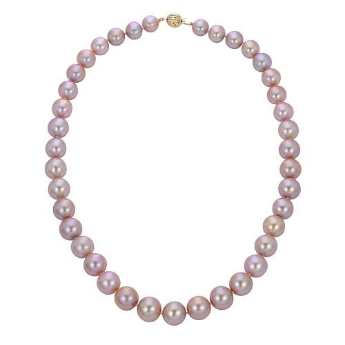 Imperial Pearls 18"" 14K 9-11mm Pink Cultured Pearl Strand Necklace | HSN