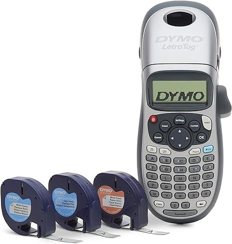 DYMO Label Maker with 3 Bonus Labeling Tapes | LetraTag 100H Handheld Label Maker & LT Label Tape... | Amazon (US)