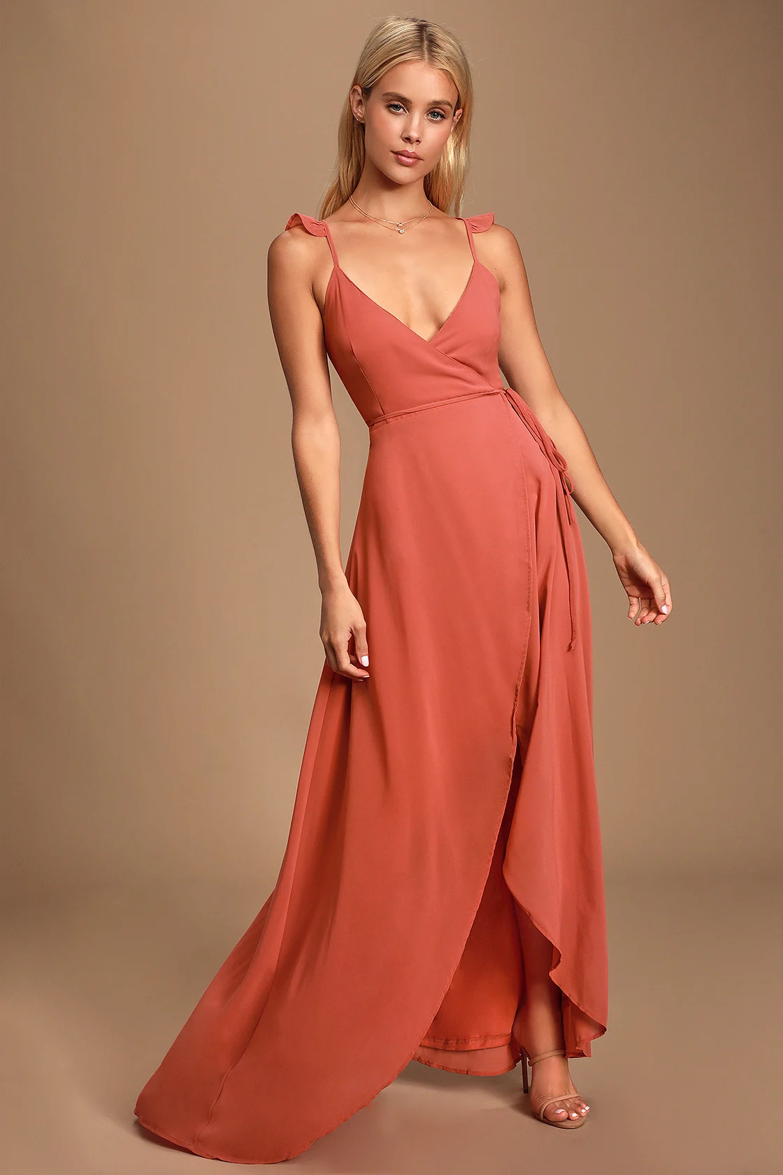 Here's To Us Rose High-Low Wrap Dress | Lulus (US)