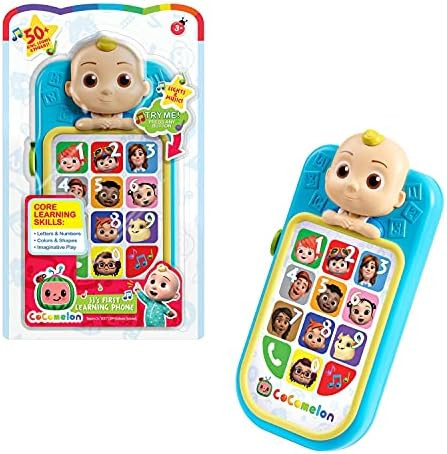 Amazon.com: CoComelon JJ’s First Learning Toy Phone for Kids with Lights, Sounds, Music to Intr... | Amazon (US)