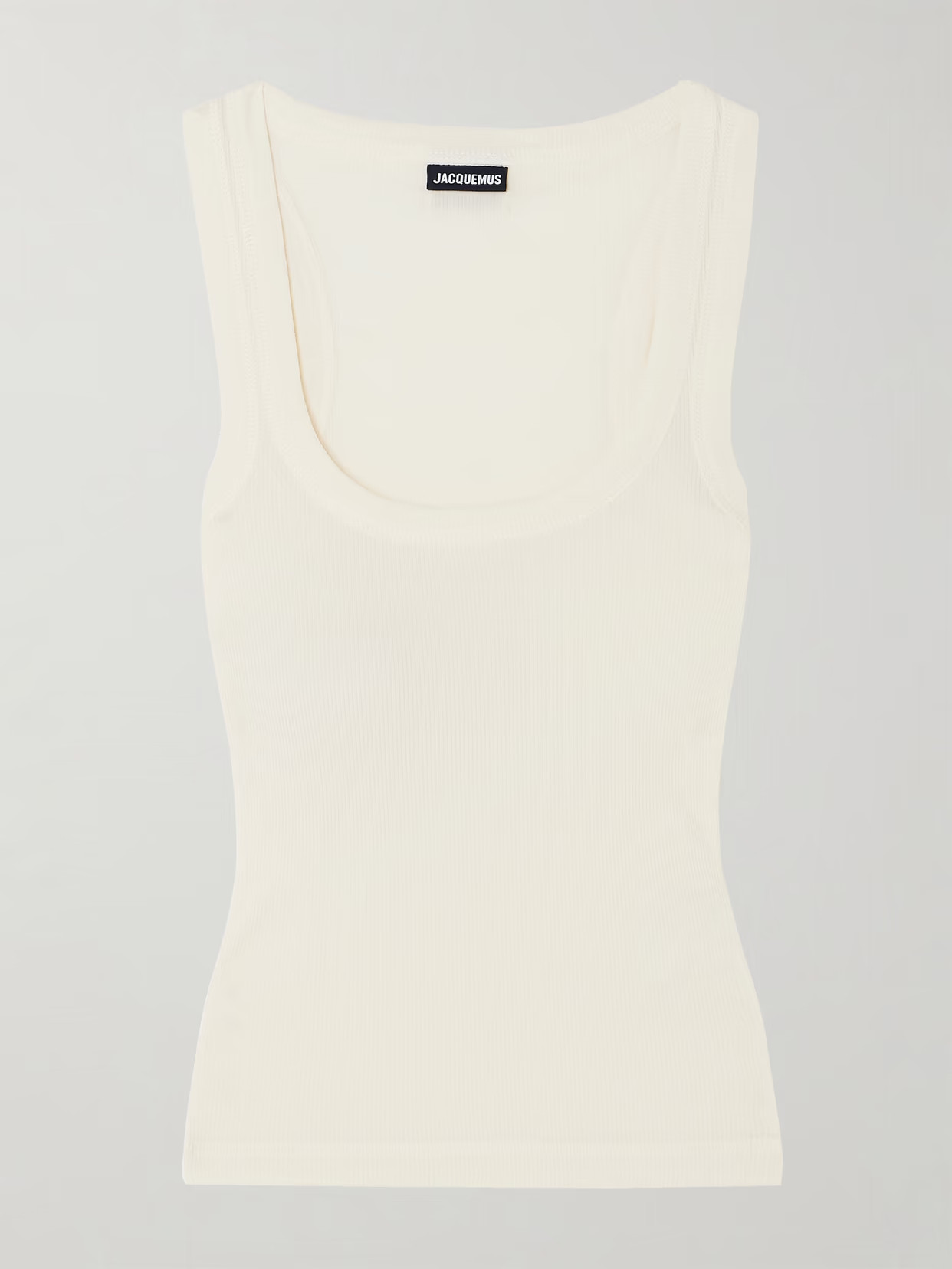 Jacquemus - Ribbed Cotton-jersey Tank - White - large | NET-A-PORTER APAC