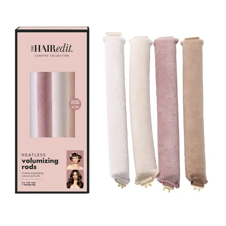 The Hair Edit Heatless Volumizing Hair Rods 4-Pack | Walmart (US)