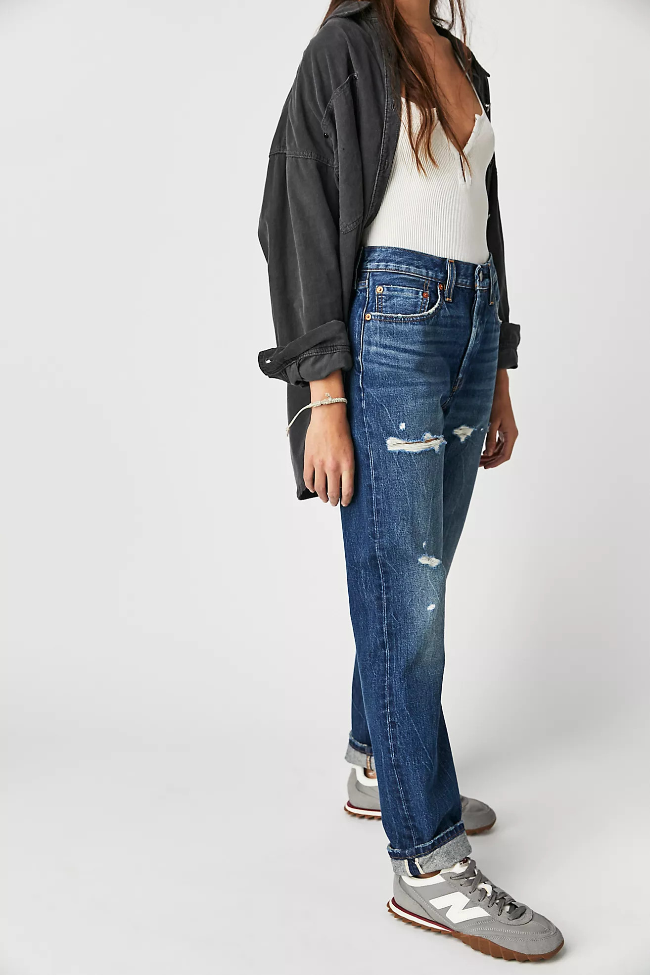Levi's 501 Straight Selvedge Jeans | Free People (Global - UK&FR Excluded)