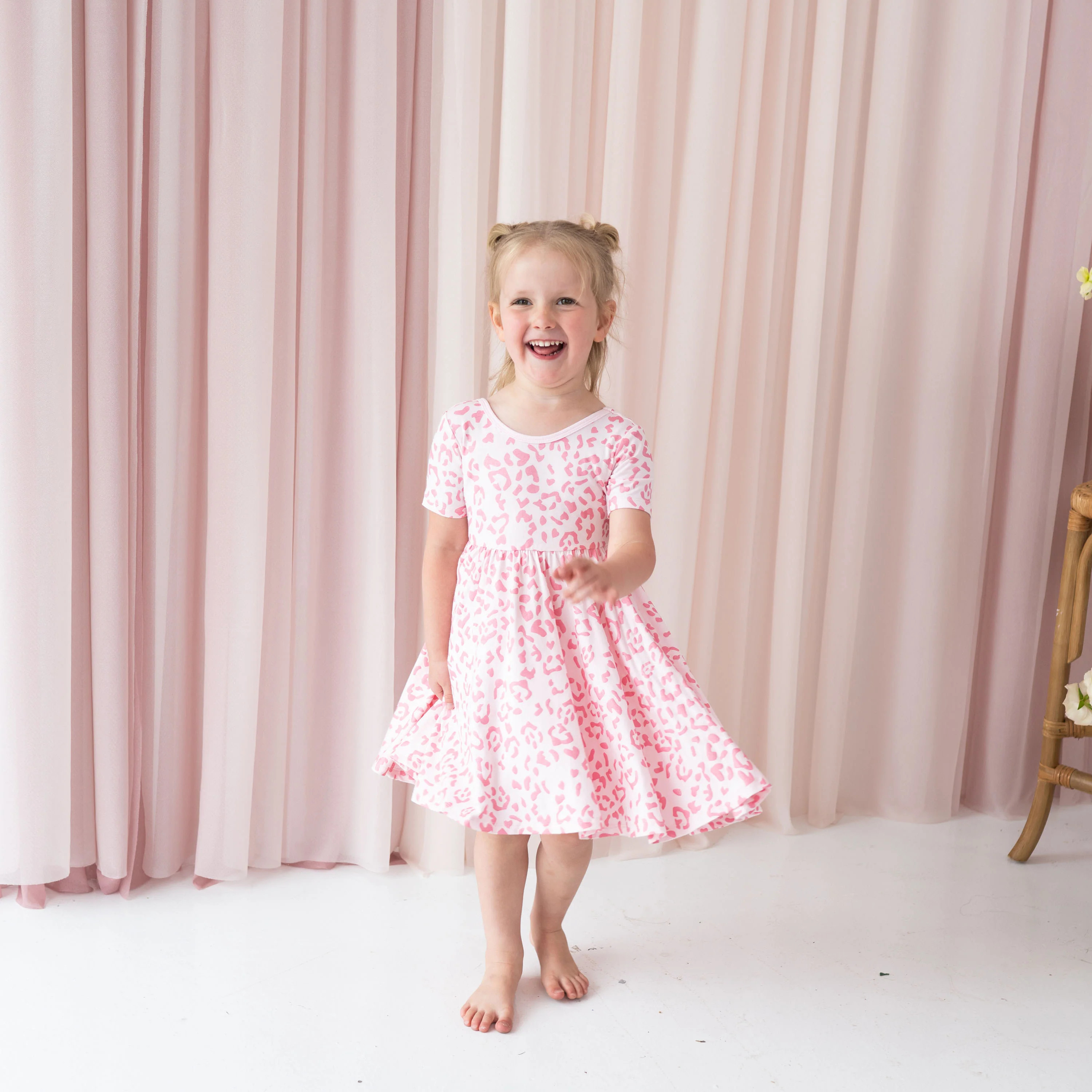 Twirl Dress in Sakura Leopard | Kyte BABY
