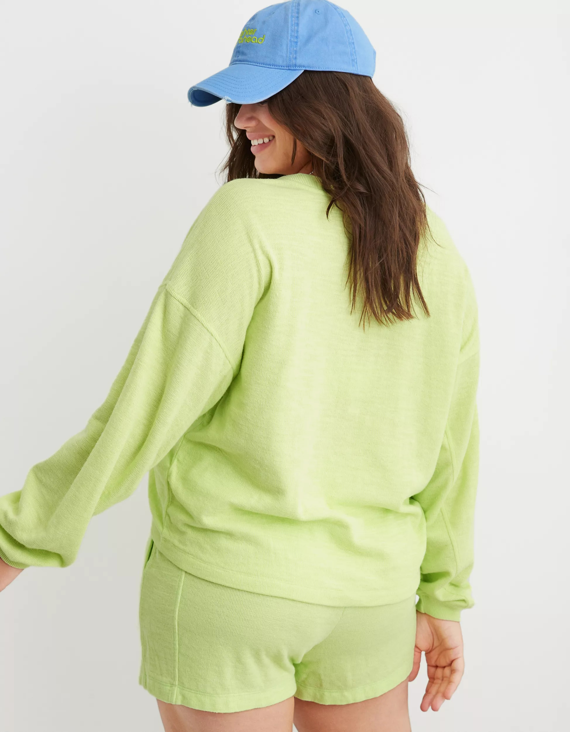 Aerie Henley Light Weight Sweatshirt | Aerie