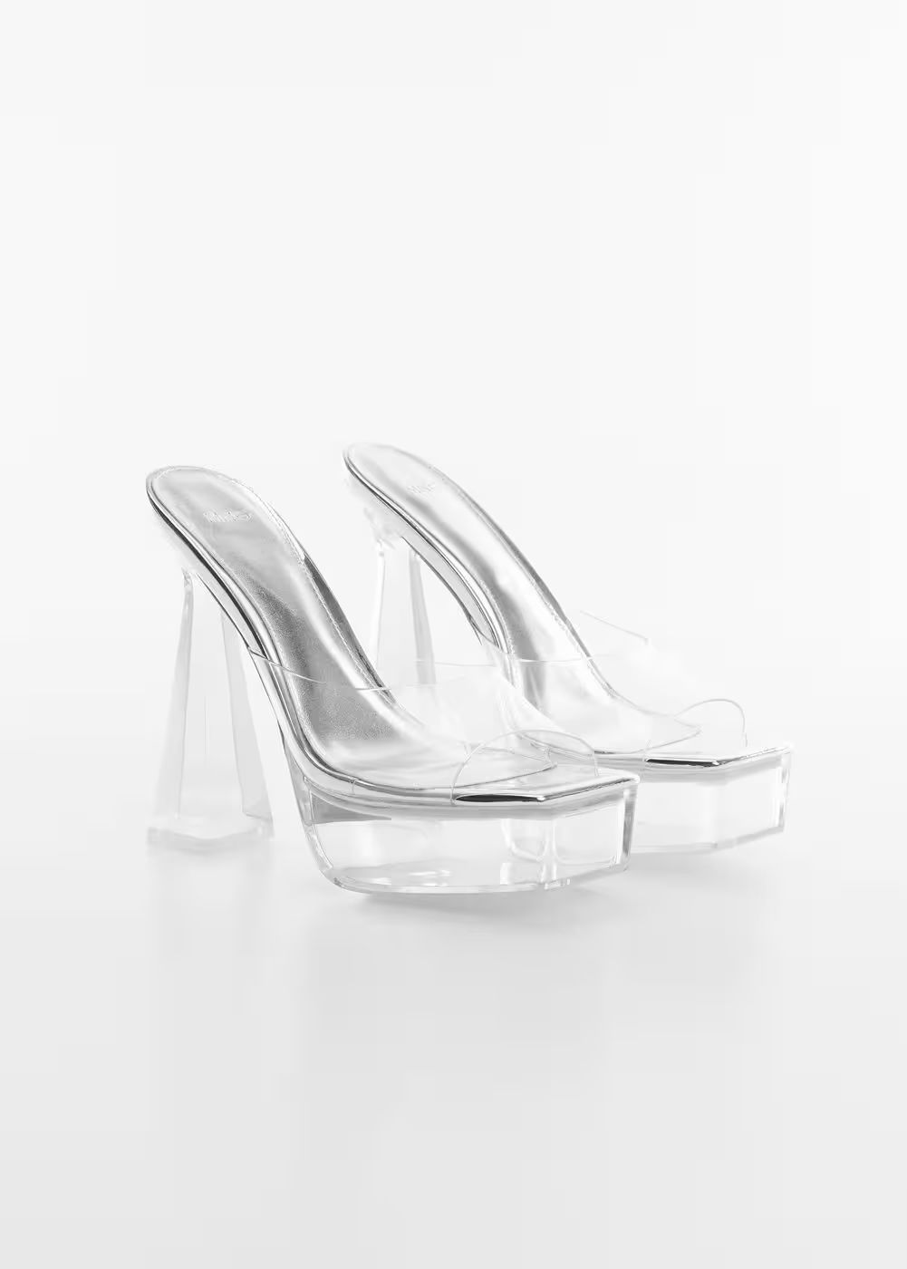 Transparent platform sandals -  Women | Mango USA | MANGO (US)