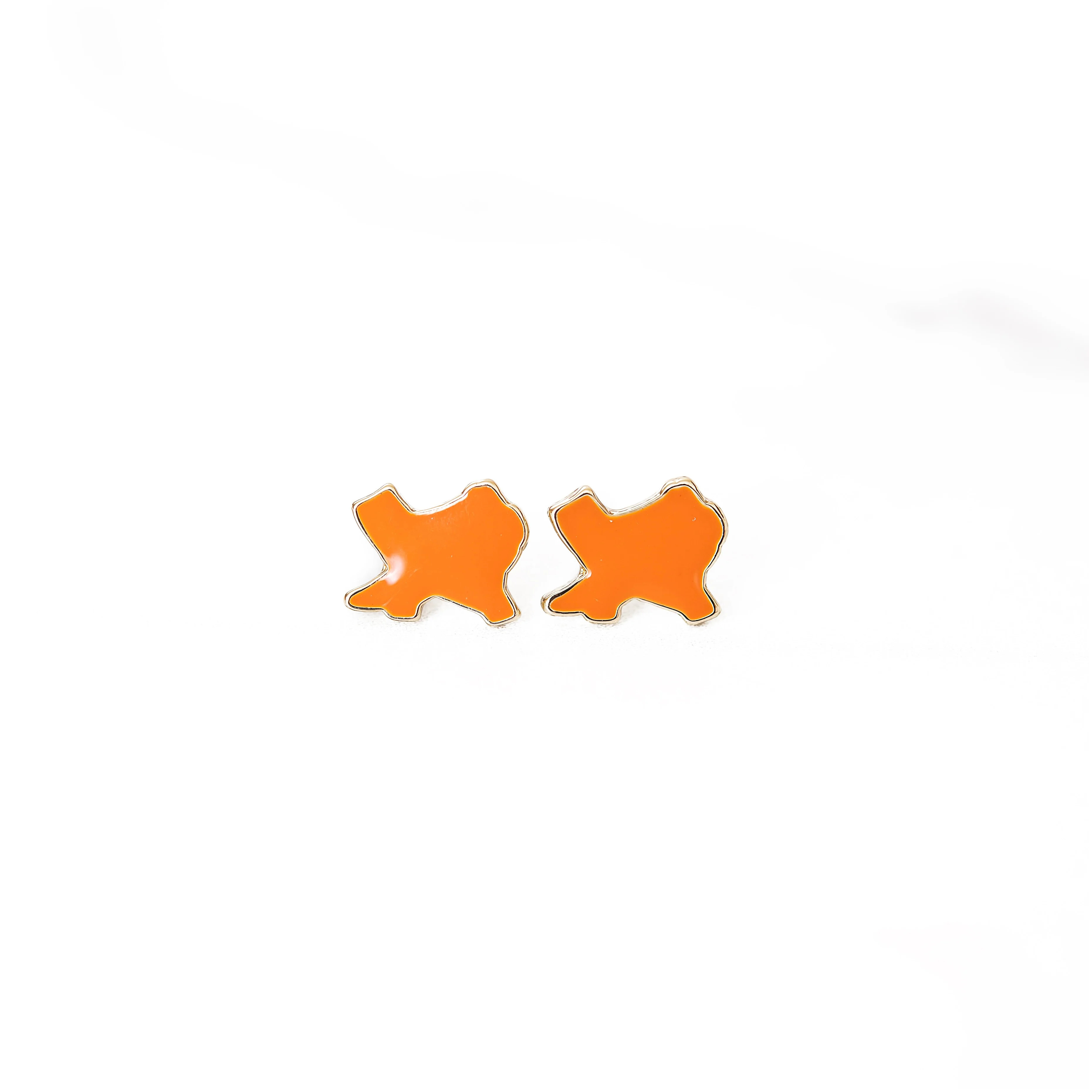 Burnt Orange Enamel Texas Studs | Golden Thread LLC
