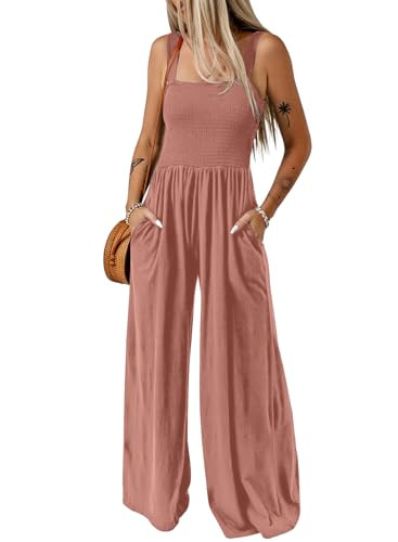 Dokotoo Women's Casual Loose Overalls Jumpsuits One Piece Sleeveless Wide Leg Long Pant Rompers W... | Amazon (US)