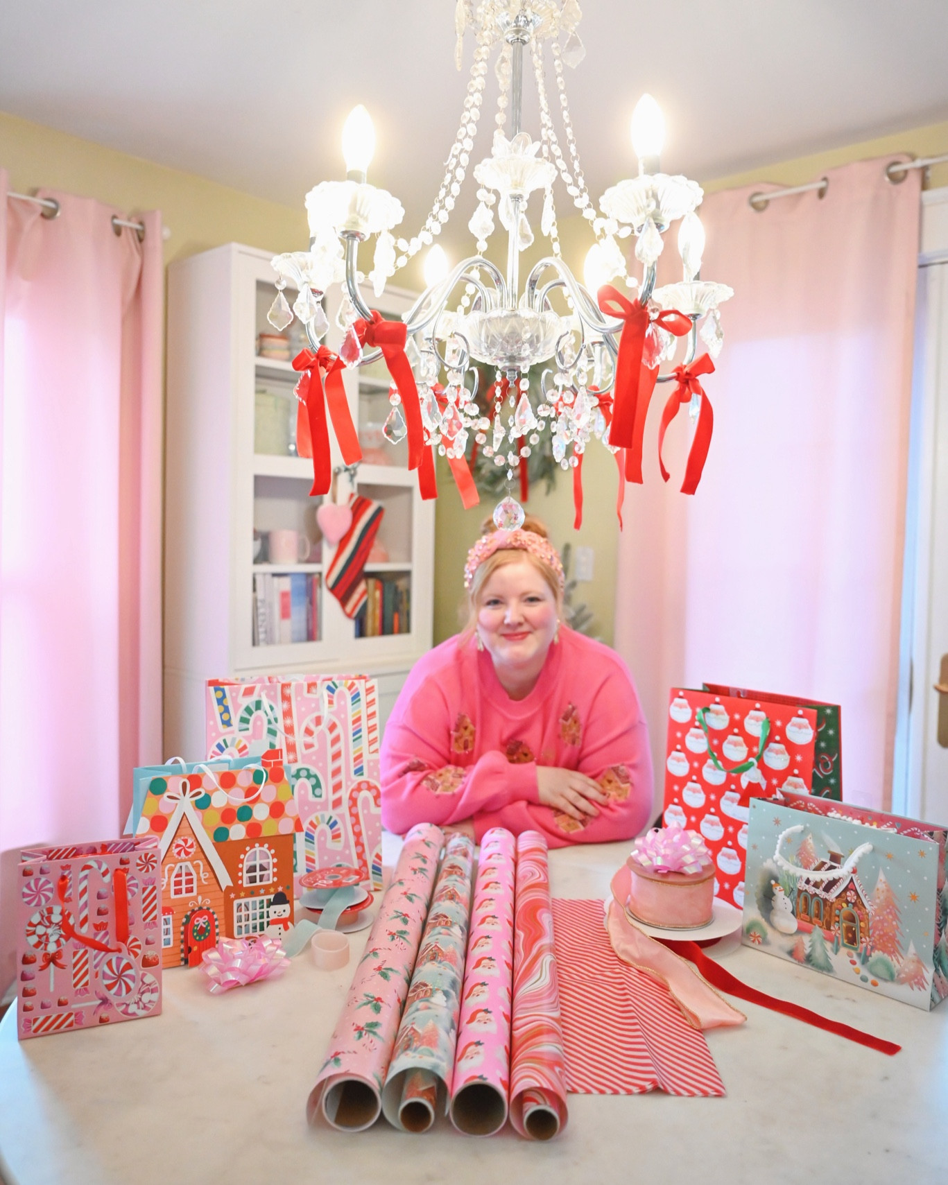 Pink Christmas Wrapping Paper + Gift Bags 

#LTKFindsUnder50 #LTKHoliday #LTKHome