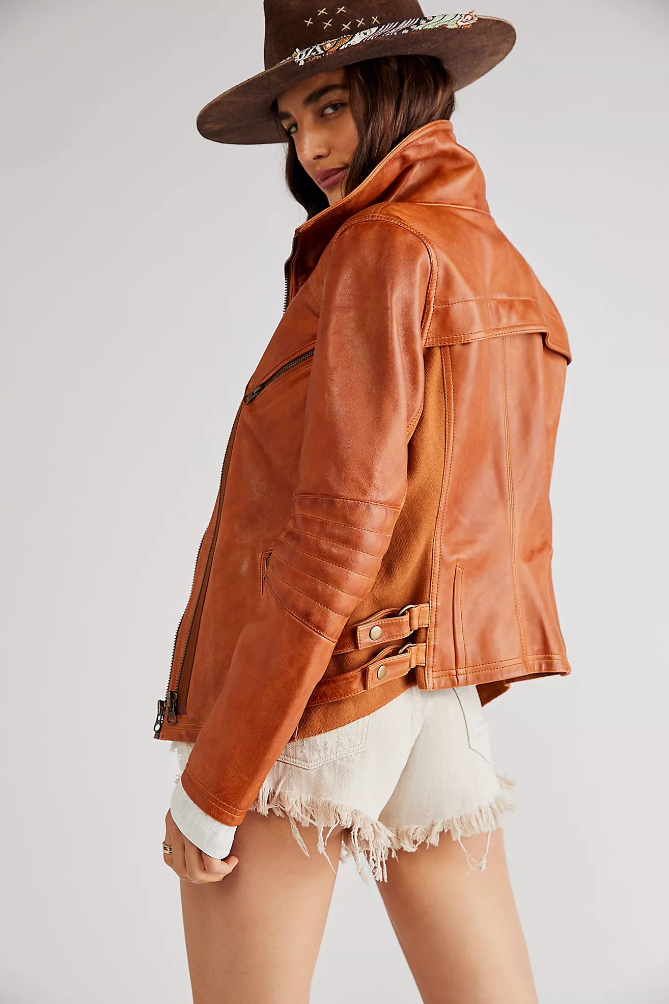 We The Free Cora Leather Jacket | Free People (Global - UK&FR Excluded)
