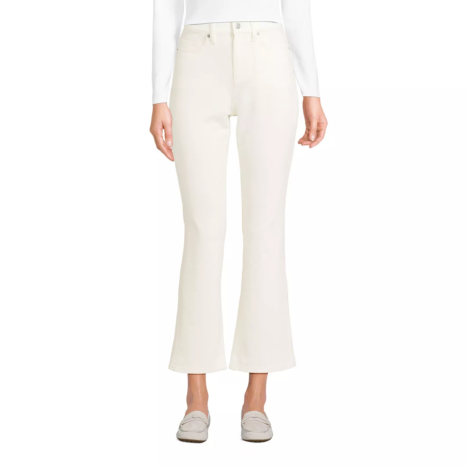 Women's Lands' End Corduroy High Waisted Kick Crop Pants | Kohl's