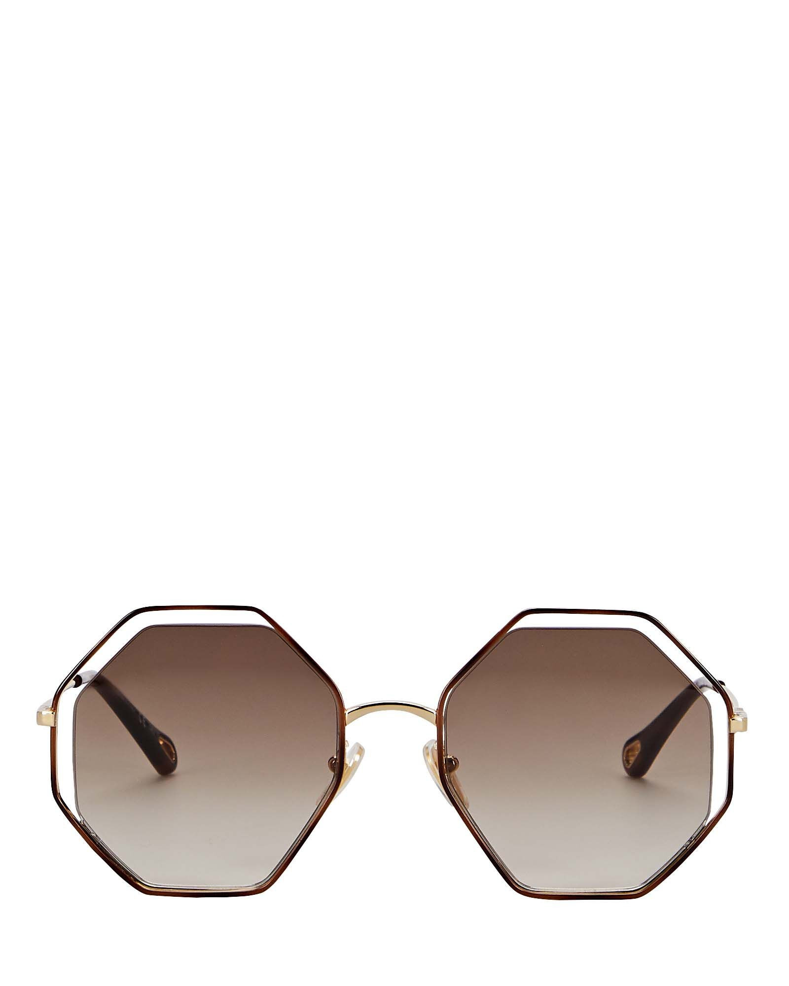 Oversized Octagonal Wire Sunglasses | INTERMIX
