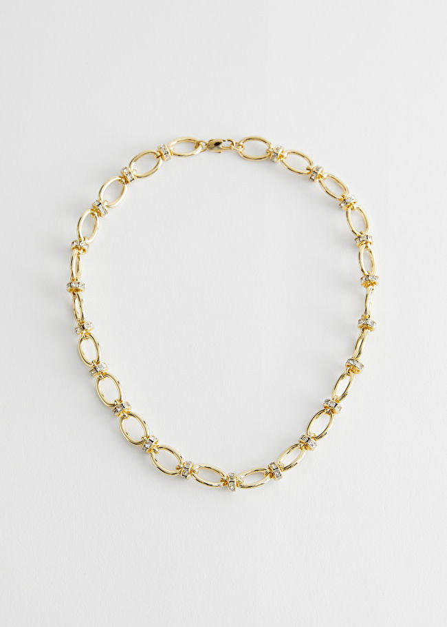 Chain Link Rhinestone Necklace | & Other Stories US
