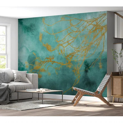 Abstract Wallpaper Wall Mural - Gentle Breeze | Wayfair North America