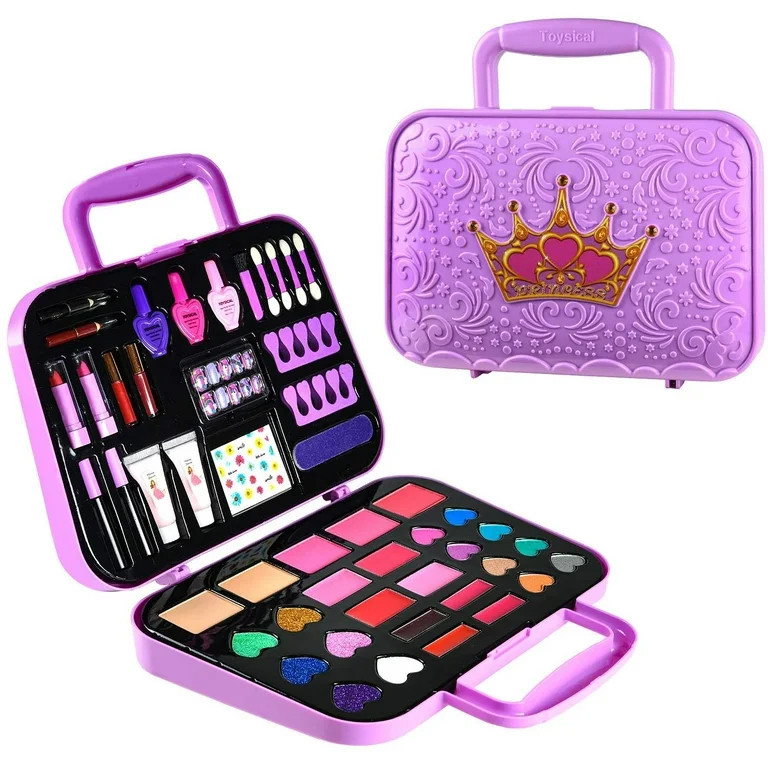 Toysical Kids Makeup Kit for Girl with Make Up Remover - Real, Washable, Non Toxic, Princess Play... | Walmart (US)