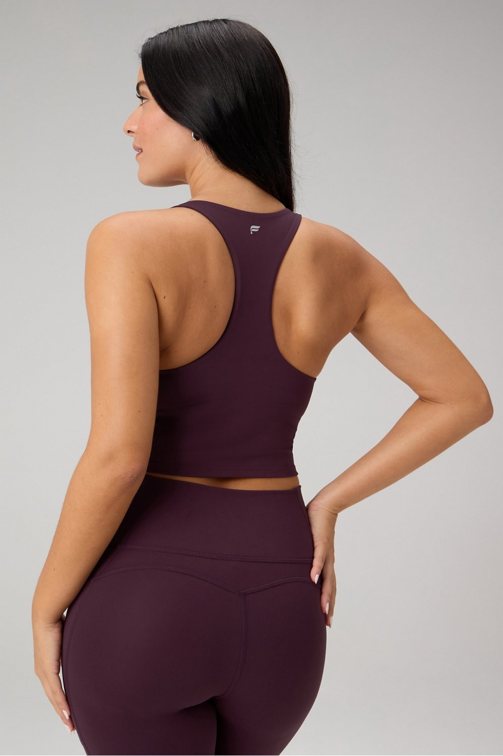 Anywhere PureLuxe Cropped Built-In Bra Tank | Fabletics