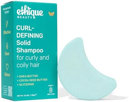 Ethique Curl-Defining Shampoo Bar with Shea Butter - Plastic-Free, Vegan, Cruelty-Free, 3.88 oz -... | Amazon (US)