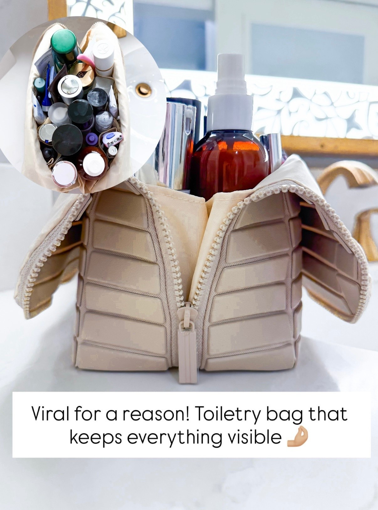 I LOVE my parallel toiletry bag! Keeps products visible for easy grab and go! Travel necessities. My travel just-haves. This is the large size. 

#LTKPetite #LTKTravel #LTKGiftGuide