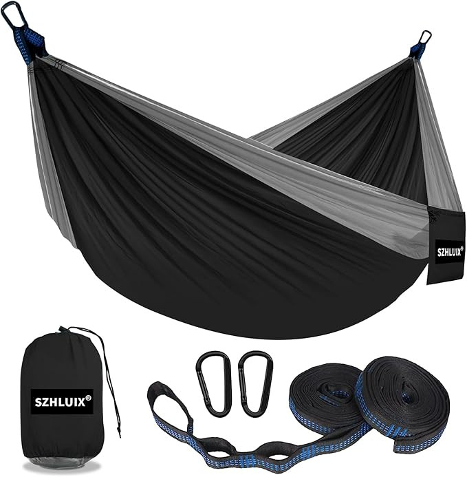 SZHLUX Camping Hammock Double & Single Portable Hammocks with 2 Tree Straps, Great for Hiking,Bac... | Amazon (US)