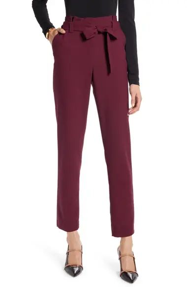 Paperbag Waist Twill Pants | Nordstrom