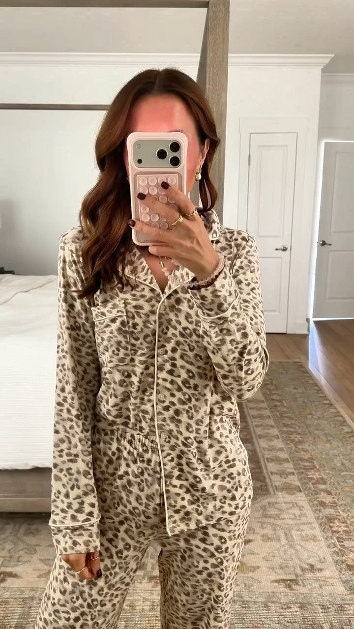 New $21 matching pajama sets in XS. Stretchy waist with pockets. Functional buttons. These remind me of my Nordy jams and actually hold up in the wash! These make a great gift for her! Leopard pajama sets.

#LTKgrwm #LTKootd #LTKmomlife
