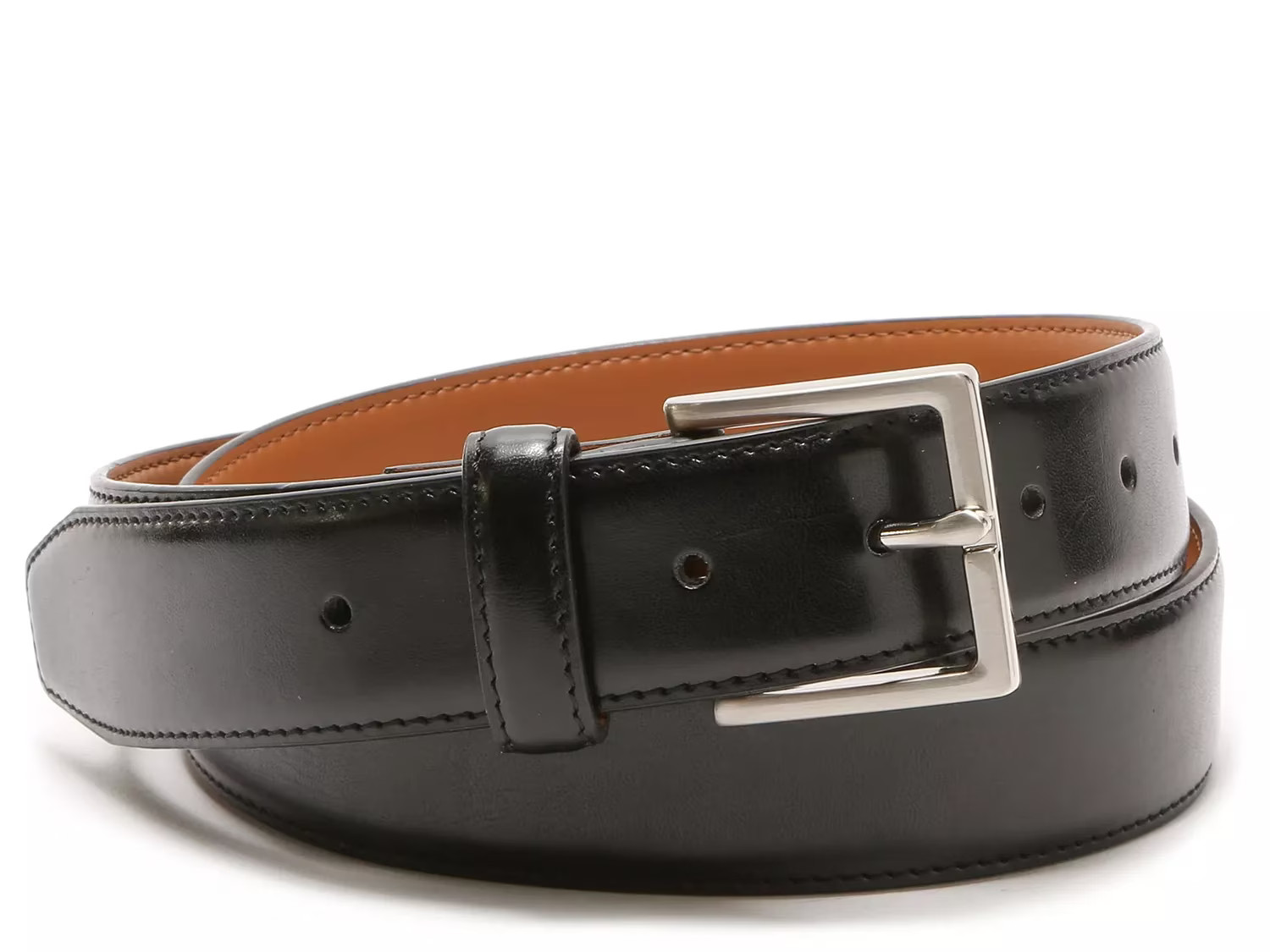 Vince Camuto Edge Stitched Leather Belt | Men's | Black | Size 42 | Belts | DSW