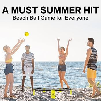 GOOX Outdoor Beach Ball Games with Carrying Bag, 3 Balls, Net and Strip Light (ONLY for Light Up ... | Amazon (US)