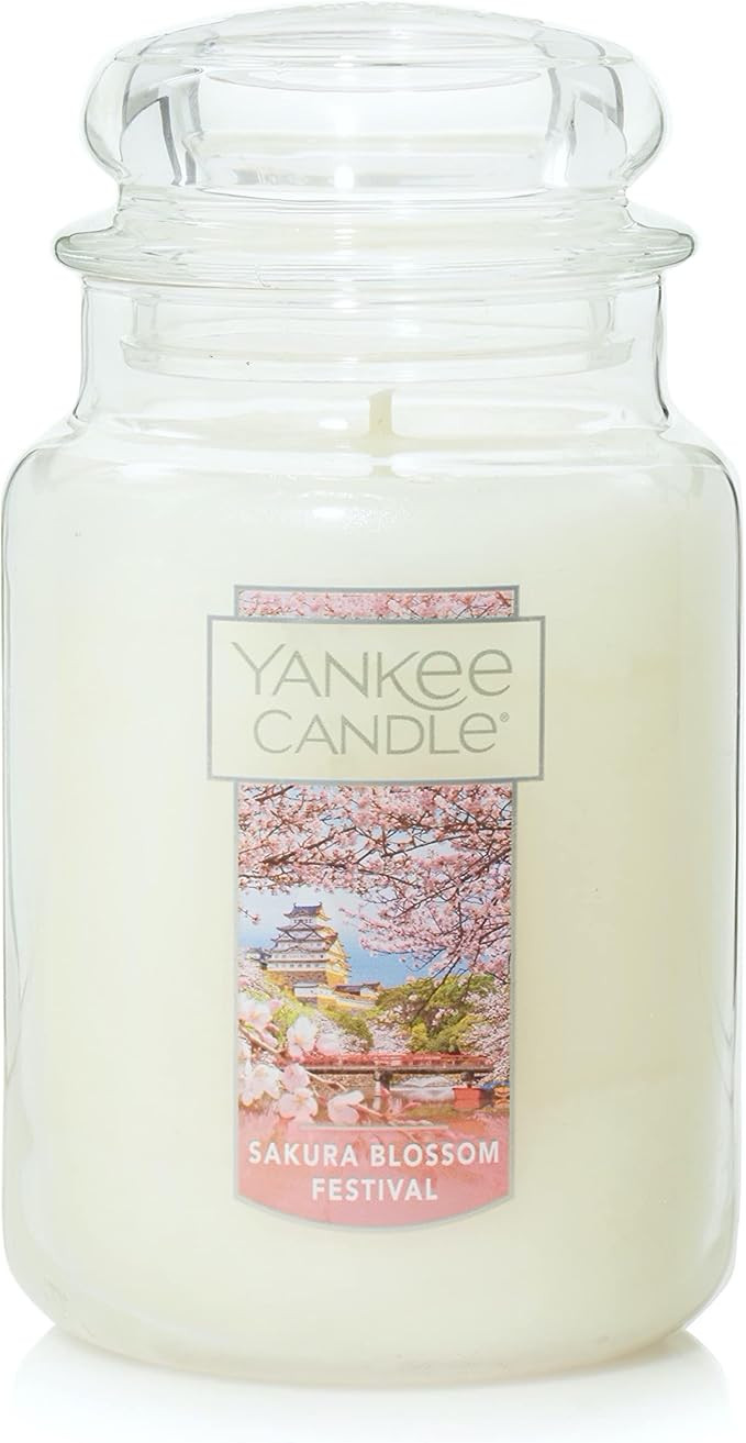 Yankee Candle Sakura Blossom Festival Large Jar Candle, White, Rose | Amazon (US)
