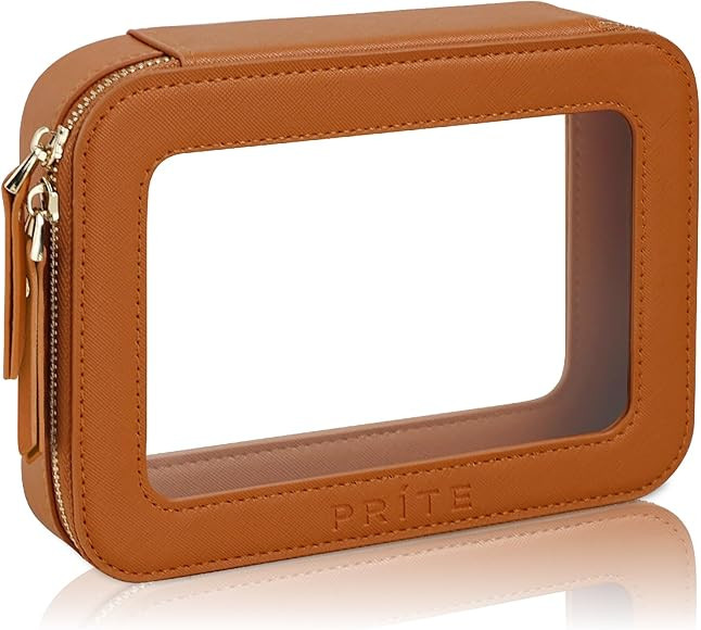 Prite Clear Makeup Bag Cosmetic Organizer Case Waterproof Travel Toiletry Bag Skincare Pouch with... | Amazon (US)