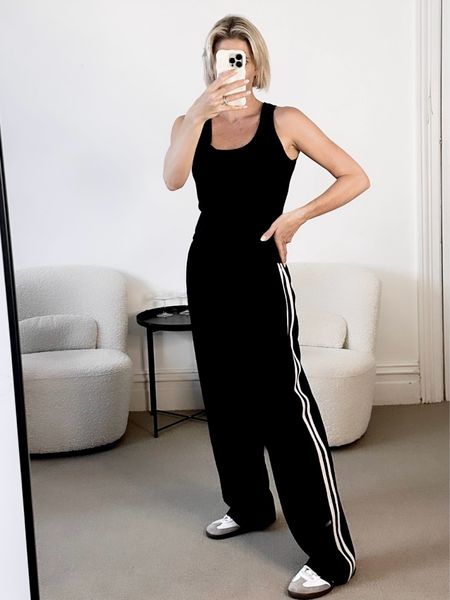 SIDE STRIPE 👟 Trousers are IN this year and I’m so happy! The perfect comfy cool casual pant - style with a great tank or tee and fab sneakers! Layer a trench coat for warmth. 

#LTKautumn #LTKstyletip