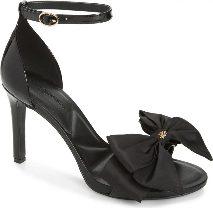KARL LAGERFELD PARIS Kenz Rhinestone Bow Sandal (Women) | Nordstromrack | Nordstrom Rack