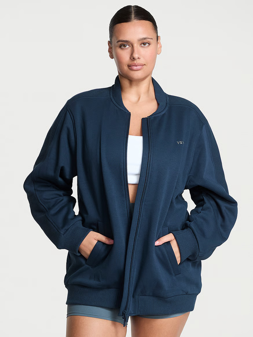 Buy VSX Movement Fleece Jacket, Impact Blue - Order Hoodies & Sweatshirts online - Victoria's Sec... | Victoria's Secret (US / CA )