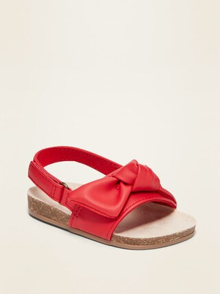 Faux-Leather Knotted Bow-Tie Sandals for Baby | Old Navy (US)