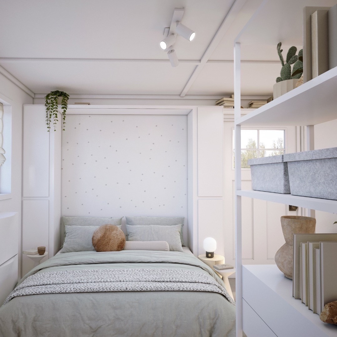 A Murphy bed can be fantastic solution for a multipurpose room slide the image over to see how it looks all folded up AND see below for similar products found in this space 👇🏻✨

#LTKhome