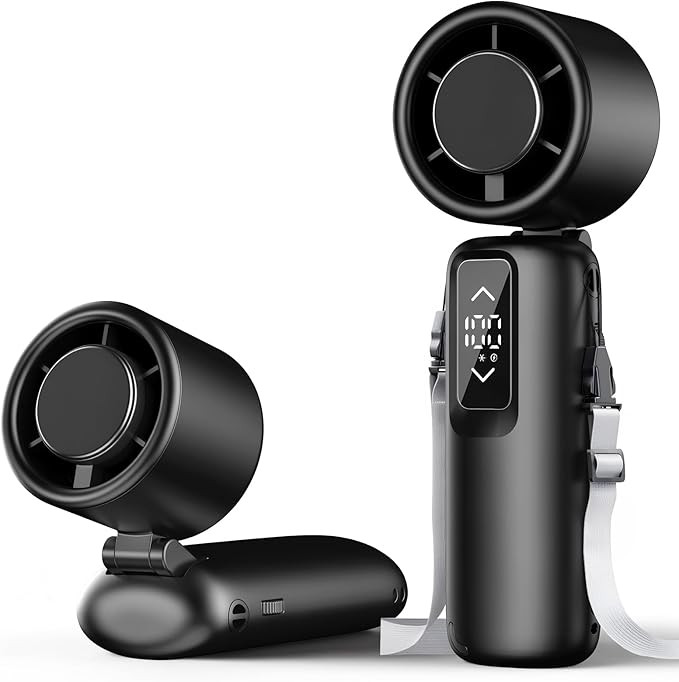 Amazon.com: Guirngou Portable Handheld Turbo Fan, 1-100 Gear Wind, Battery Operated, Up to 23 Wor... | Amazon (US)