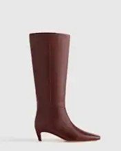 Italian Leather Tall Kitten Heel Boots | Quince